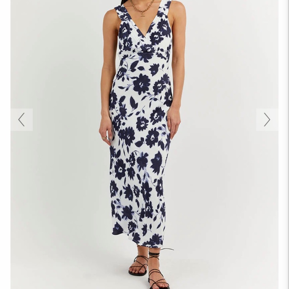 Dissh SOFIA INK BIAS CUT SLIP DRESS